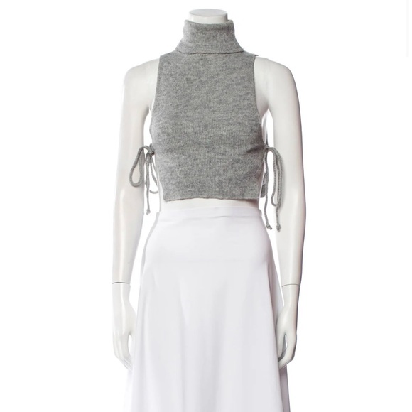 ARE YOU AM I Tops - ARE YOU AM I Gray Crop Top